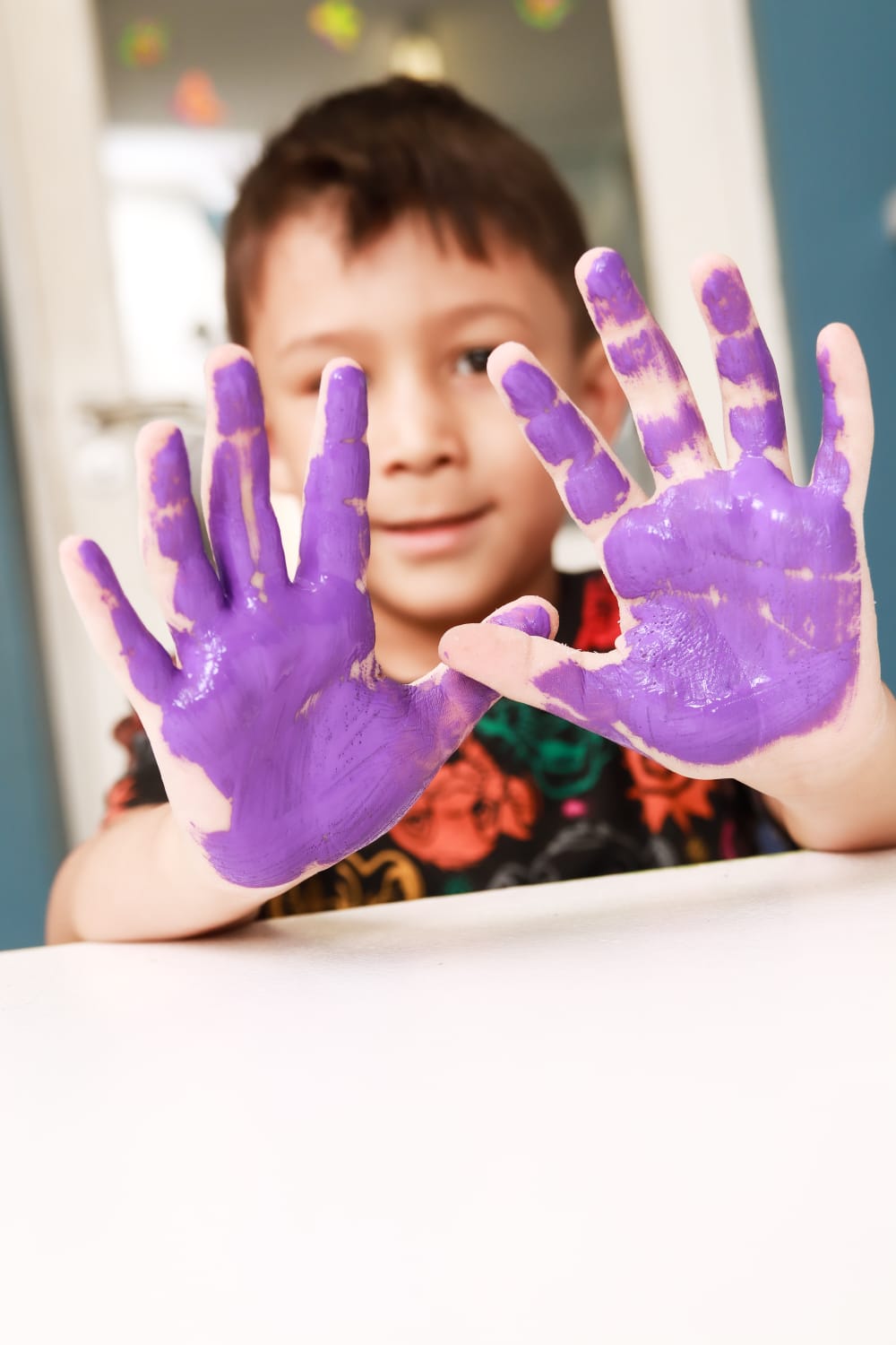 Painted hands